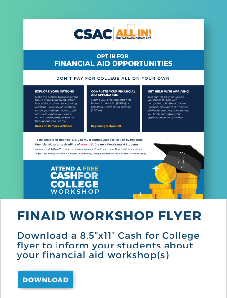 FINAID workshop flyer